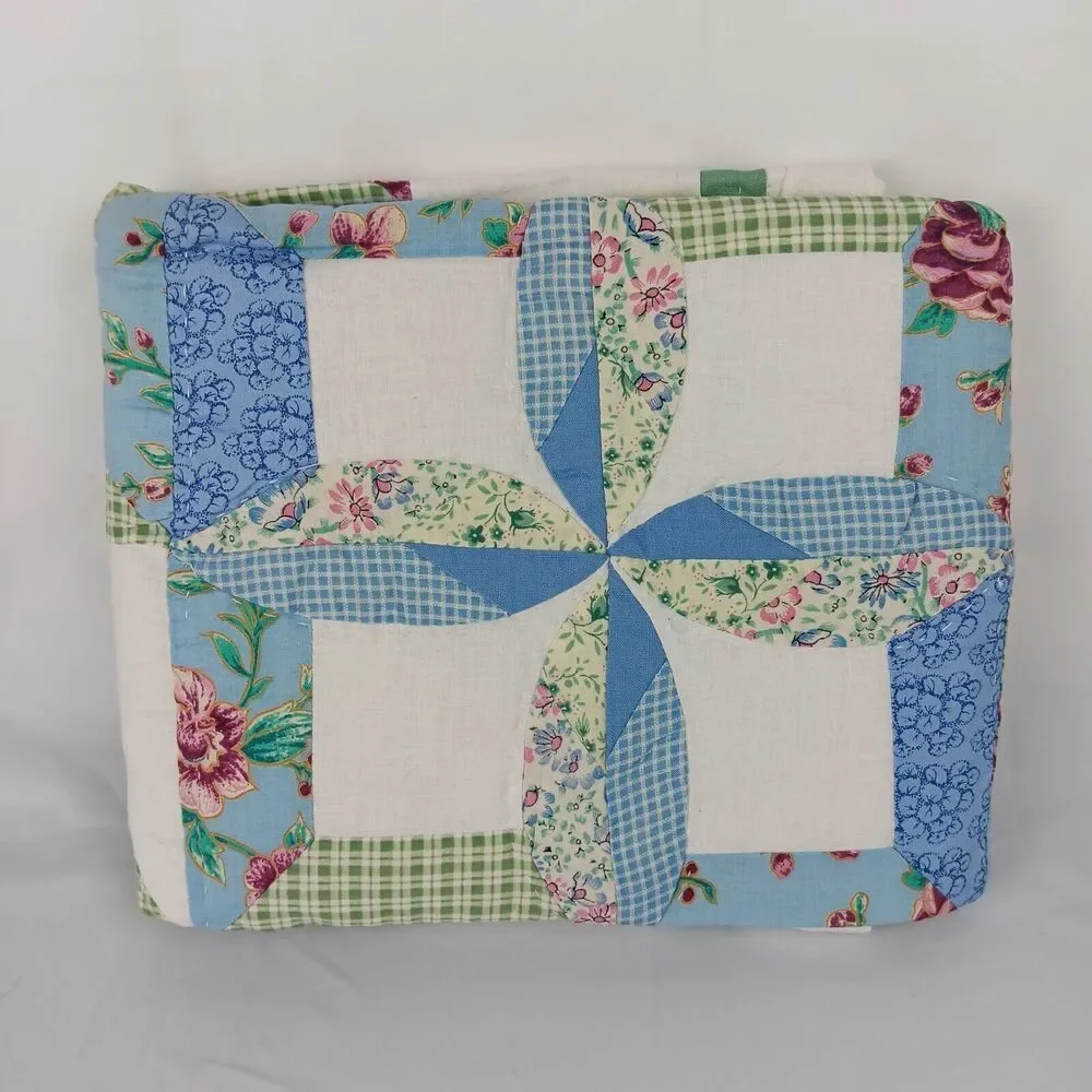 90's Sarah Peabody's Inheritance Standard Sham Hand Quilted Rivers Edge Cotton